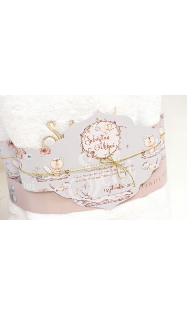 Trusou de botez pentru fetite rustic, inspirat din natura, Doamna Castor 14